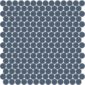 Hisbalit Obklad skleněná modrá Mozaika 318A SATINATO kolečka kolečka prům. 2,2 (33,33x33,33) cm - KO318ALH