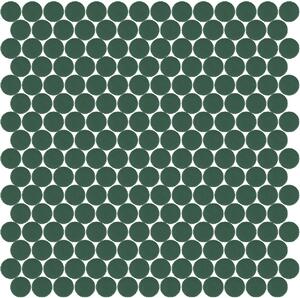 Hisbalit Skleněná mozaika zelená Mozaika 220B SATINATO kolečka prům. 2,2 (33,33x33,33) cm - KO220BLH