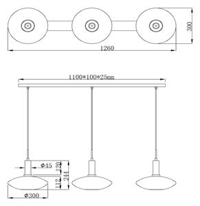 Lucide 25413/03/02 - Lustr na lanku SINGALA 3xE27/60W/230V