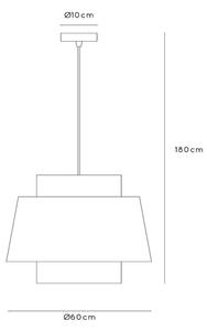Lucide 21435/60/38 - Lustr na lanku TRIBUTE 1xE27/40W/230V krémová