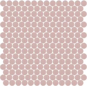 Hisbalit Skleněná mozaika růžová Mozaika 255A SATINATO kolečka prům. 2,2 (33,33x33,33) cm - KOL255ALH