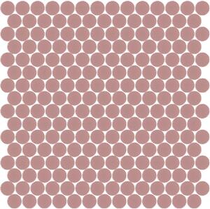 Hisbalit Skleněná mozaika růžová Mozaika 166A SATINATO kolečka prům. 2,2 (33,33x33,33) cm - KOL166ALH