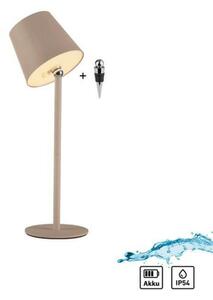 PAUL NEUHAUS JUST LIGHT LED svítidlo na láhev béžová na baterie dotykový stmívač USB IP54 stolní lampa 3000K LD 19251-39