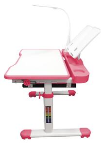 Multifunkční dětský psací stůl s nastavitelnou výškou-růžový