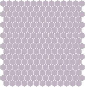 Hisbalit Skleněná mozaika fialová Mozaika 309B SATINATO hexagony 2,3x2,6 (33,33x33,33) cm - HEX309BLH