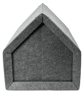 Vysoce odolná bouda PETHOME s měkkou matrací TMAVĚ ŠEDÁ do interiéru - Tmavě šedá, S