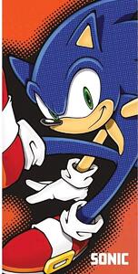 Jerry Fabrics Dětská plážová SONIC, modrá, froté, 70x140cm