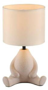 PAUL NEUHAUS JUST LIGHT stolní lampa béžová sedící postava látkové stínidlo s šňůrový vypínač LD 14190-39