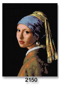 Stoklasa Vyšívací předloha, obrázek na vyšívání 70243/2150, J.Vermeer - Dívka s perlou, na černé, 30x40cm