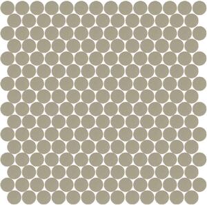 Hisbalit Skleněná mozaika šedá Mozaika 327A SATINATO kolečka prům. 2,2 (33,33x33,33) cm - KOL327ALH