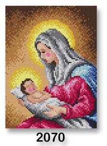 Stoklasa Vyšívací předloha, obrázek na vyšívání 70246/2070, Marie, růžovo-hnědá, 18x24cm