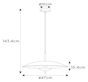 Lucide 30461/09/30 - LED Stmívatelný lustr na lanku VULCAN LED/9W/230V černá