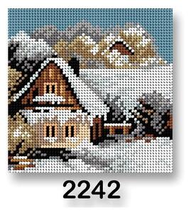 Stoklasa Vyšívací předloha, obrázek na vyšívání 70244/2242, dům zima 1, šedá, 15x15cm