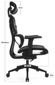 Kancelářská ergonomická židle LEVANO černá