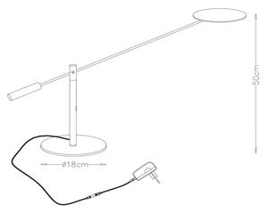 Lucide 19666/09/30 - LED Stmívatelná stolní lampa ANSELMO LED/9W/230V černá