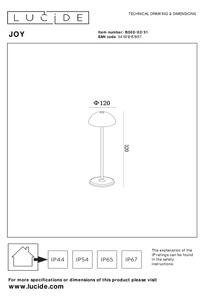 Lucide 15500/02/31 - LED Stmívatelná venkovní lampa JOY LED/1,5W/3,7V IP54 bílá