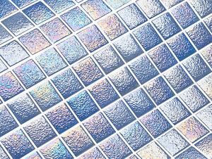 Hisbalit Skleněná mozaika modrá Mozaika CAPRI 2,5x2,5 (33,3x33,3) cm - 25CAPRLH