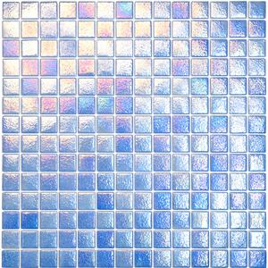 Hisbalit Skleněná mozaika modrá Mozaika CAPRI 2,5x2,5 (33,3x33,3) cm - 25CAPRLH