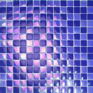 Hisbalit Obklad skleněná modrá Mozaika MALTA 2,5x2,5 (33,3x33,3) cm - 25MALTLH