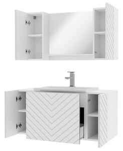 Koupelnový nábytek Najrip VII, Sifon k umyvadlu: ne, Barva dřeva: bílá Mirjan24 5903211281822