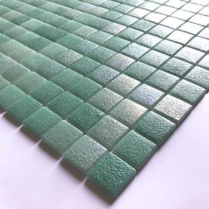 Hisbalit Skleněná mozaika zelená Mozaika MIKONOS NON SLIP R11/C 2,5x2,5 (33,3x33,3) cm - 25MIKOA3H