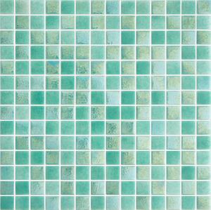 Hisbalit Skleněná mozaika zelená; tyrkysová Mozaika MIKONOS 2,5x2,5 (33,3x33,3) cm - 25MIKOLH