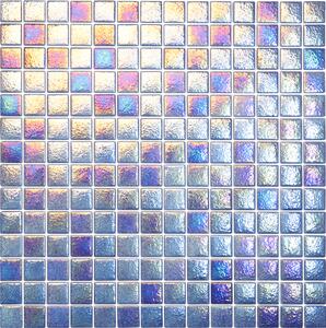 Hisbalit Skleněná mozaika modrá Mozaika SICILIA 2,5x2,5 (33,3x33,3) cm - 25SICILH