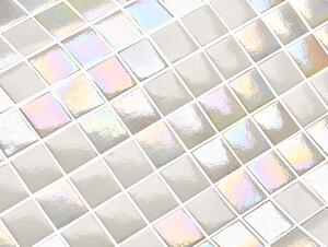 Hisbalit Skleněná mozaika bílá Mozaika IBIZA 2,5x2,5 (33,3x33,3) cm - 25IBIZLH