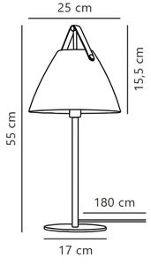 DFTP by Nordlux - Stolní lampa STRAP 1xE27/40W/230V černá