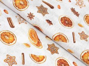 Dreamy Linens Ubrus bavlněný, Perníčky a pomeranče Rozměry: ⌀ 140 cm