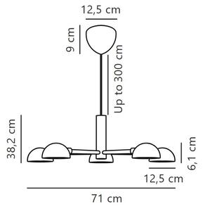 DFTP by Nordlux - Lustr na lanku NOMI 5xE14/8W/230V černá