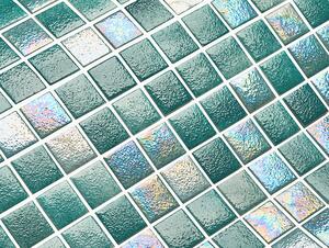 Hisbalit Skleněná mozaika zelená; tyrkysová Mozaika ITACA 2,5x2,5 (33,3x33,3) cm - 25ITACLH