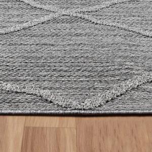 Šňůrkový koberec Patara romby šedý