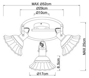 Globo 54050-3 - Bodové svítidlo JOWITA 3xE27/40W/230V