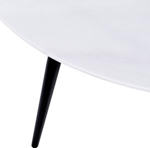 Konferenční stolek s mramorovým efektem bílý/černý EFFIE