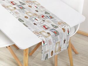 Dreamy Linens Vánoční prostírání běhoun bavlněný, Vánoční motivy, 35 x 140 cm