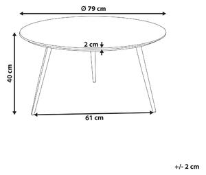 Konferenční stolek s mramorovým efektem bílý/černý EFFIE