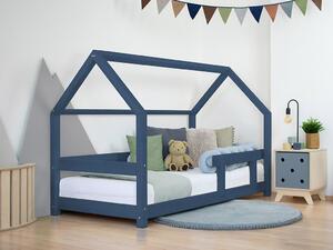 Dětská postel domeček TERY s bočnicí - Námořnická modrá, Rozměr: 70x160 cm