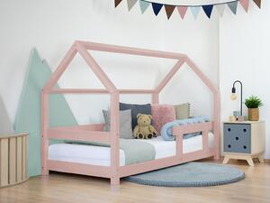 Benlemi Dětská postel domeček TERY s bočnicí Zvolte barvu: Tmavě šedá, Rozměr: 70x140 cm