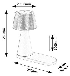 Rabalux 74214 - LED Nabíjecí stolní lampa ZAVIER LED/5W/5V