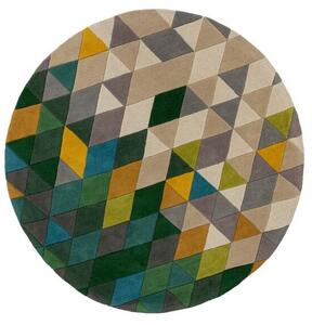 Hans Home | Ručně všívaný kusový koberec Illusion Prism Green/Multi kruh