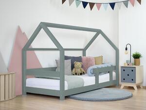 Dětská postel domeček TERY s bočnicí - Šalvějová zelená, Rozměr: 70x160 cm
