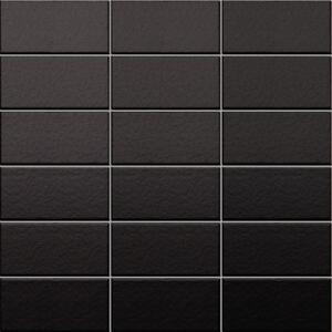 APPIANI Obklad keramická černá Mozaika 2010 TULIPANO NERO 50 5x10 (30x30) cm - MOS2010