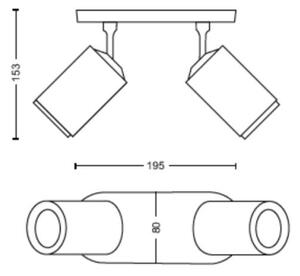 Philips - LED RGBW Stmívatelné bodové svítidlo Hue FUGATO 2xGU10/4,2W/230V černá