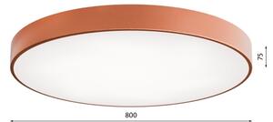 LED Stropní svítidlo CLEO LED/96W/230V 3000K pr. 80 cm měděná