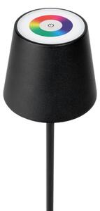 LED RGBW Stmívatelná venkovní lampa LED/1,5W/4000 mAh 3000K IP44 černá