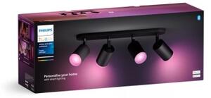 Philips - LED RGBW Stmívatelné bodové svítidlo Hue FUGATO 4xGU10/4,2W/230V černá