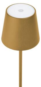 LED Stmívatelná venkovní stolní lampa LED/4W/4000 mAh 3000/4000/5500K IP44 zlatá