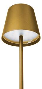 LED Stmívatelná venkovní stolní lampa LED/4W/4000 mAh 3000/4000/5500K IP44 zlatá
