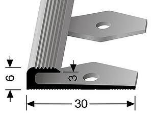 Ukončovací profil pro krytiny do 7 mm (pro snadné ohýbání) Stříbro F4